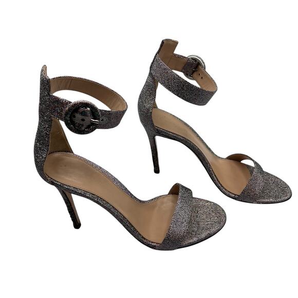 Gianvito Rossi Lurex Fabric Portofino Glitter Metallic Heels Multicolor Size 6 - Picture 4 of 16